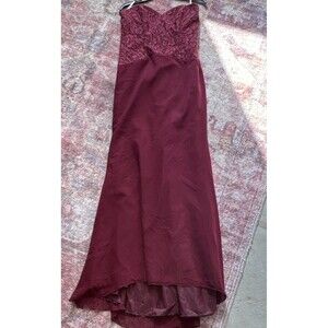 Mackenzie Michaels Red Maroon Evening Gown Formal Gown Womens Sz12 New with Tags